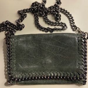 Green cross body purse
